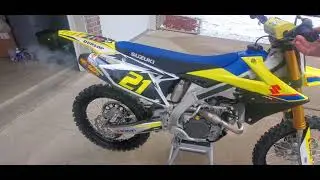 2019 Suzuki rmz250 full Fmf exhaust idle and revving #motocross #dirtbike #suzuki #fmf