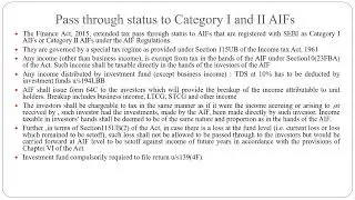 Taxation of Alternate Investment Fund (AIF)