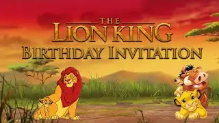 Lion King Theme Birthday Invitation only @ 500/-