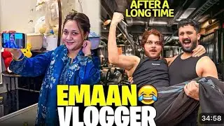 Emaan Shooting Vlog First Time😱Rajab Join Jym In UK After Long Time🇬🇧#rajab #family #vlog 