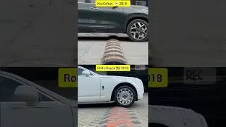 One Speed Bump&hellip; Two Worlds | Kia vs Rolls-Royce Suspension 😱#shorts