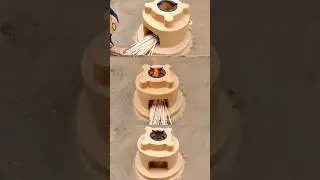 Build a Powerful Eco-Friendly Wood Stove with Clay, Bricks & Paint Bucket | Primitive Survival DIY
