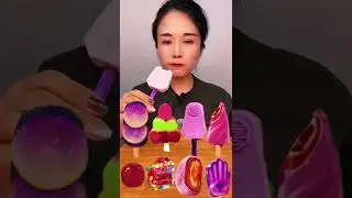 SUPER COOL ICE CREAM EMOJI EATING #asmr #eating #emoji