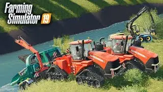 FS19- BRIDGE BUILDING WITH WOODCHIPS ON A NEW LOGGING MAP! (IT'S GOING TO WORK) | BOULDER CANYON MAP