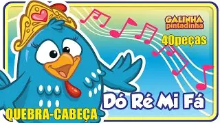Montando o Quebra-Cabeça da Galinha Pintadinha l Dó Ré Mi Fá l 40 peças
