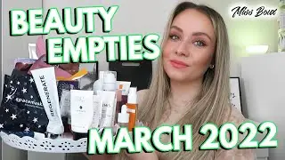 SKINCARE & BEAUTY EMPTIES MARCH 2022 | WHAT PRODUCTS I'VE USED UP & PRODUCT REVIEW | MISS BOUX