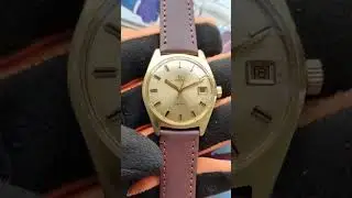 Vintage Omega Geneve Champagne Dial gold plated cal 613 ref. 136 041 waterproof quickset date