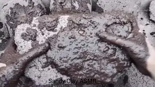 Pure charcoal ashes+gritty 😍brown sand Dry floor crumble +Clay pot crushing ASMR