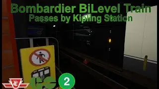 Bombardier BiLevel Coach Passes by Kipling Station