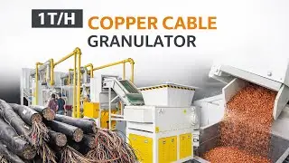 1T/H Waste Copper Wire Recycling Line | High Efficiency Copper Granulator Machine