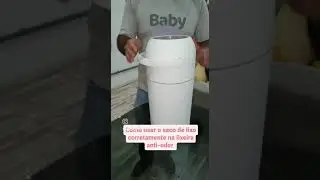 Lixeira antiodor para fraldas Baby Mel . Lixeira 3 em 1