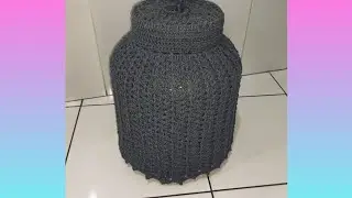 capa de botijao em croche rápida e fácil