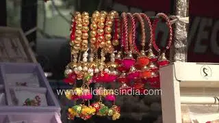 Rakhi pop-up shop in Green Park: girls come and shop for rakshabandhan bands for their brothers