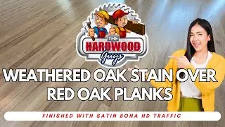 Weathered Oak Stain over Red Oak Planks and Finished with Bona HD Traffic. Check it out!
