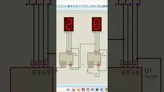 test time with proteus on ic #7490 #breadboard #arduino #proteus