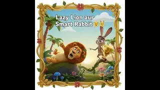 Lazy Lion aur Smart Rabbit 🦁🐰 | Animal Moral Story for Kids Hindi | 3D Cartoon | BrainyKidsToons