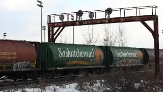 Saskatchewan Grain Train! CN G875 & CN A424 at Tansley - December 17, 2025