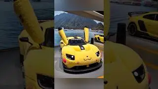PIKACHU CAR: Unique Pikachu Shaped Car🚗 #shortvideo #pikachu #car #carracing #shorts