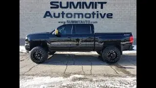 LIFTED 2016 CHEVROLET SILVERADO 1500 LT2 Z71 BLACK WALK AROUND REVIEW SOLD! 10350  SUMMITAUTO.com