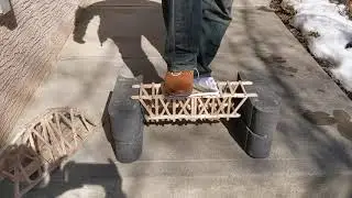 100 popsicle stick truss bridge, 180lb test