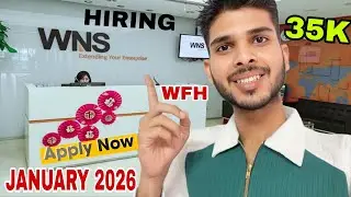 WNS Hiring January 2026 💥 Best Work From Home Job | Salary ₹35,000