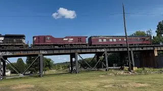 NS Geometry train meets east bound coal train. 