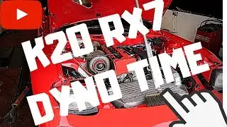 HONDA K20 POWERED MAZDA RX7 DYNO MAKES TOO MUCH POWER (WARNING ITS LOUD!)