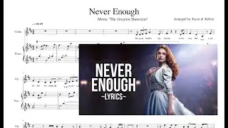 Never Enough - The Greatest Showman (Music Score)