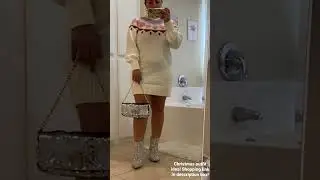 How to Sparkle This Christmas! Walmart Fair Isle sweater dress!🎄✨🪩💖