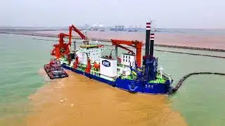 The National Heavy Equipment #Live Shot #Ship #Reclaiming Land #Surface Dredger #Drop