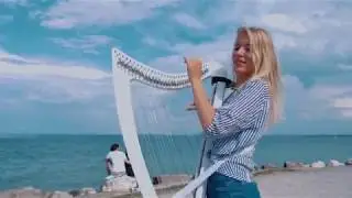 Blue Sky ▶ by harpist Vasilisa Lushchevskaya &bull; elektrische harfe &bull; harpe &eacute;lectrique &bull; электро арфа