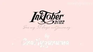 Inktober 2022 sketchbook flip through....31 days art journey of Craftyguruma  #inktober