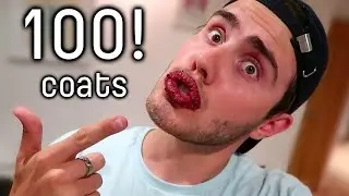 100 COATS OF LIQUID LIPSTICK CHALLENGE!!