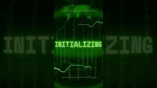 INITIALIZING   Retro CRT green screen glitch text animation
