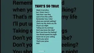 Gracie Abrams - That's So True (Lyrics) #lyrics #song #shorts#trending