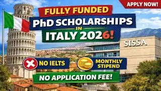 Fully Funded PhD Scholarships in Italy | University of Sissa | No IELTS & No Fee #scholarships2026