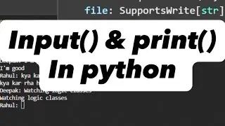 Input and output in python | print() | input () | comments @logicclassforgeeks 