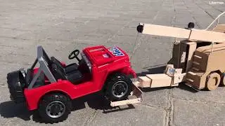 DIY Эвакуатор Мерседес Actros - Falck Hadeland. Картонная игрушка