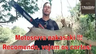 Motoserra elétrica nakasaki, realizando cortes!