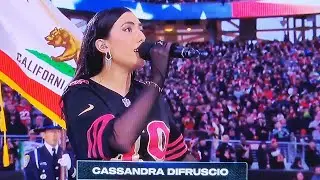 CASSANDRA DIFRUSCIO: NATIONAL ANTHEM: SEATTLE SEAHAWKS VS. SAN FRANCISCO 49ERS: NFL WEEK 18: JANUARY