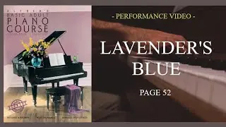 Alfred's Basic Adult Piano Course Lesson Book Level 1 | Pg52 Lavender's Blue | Performance
