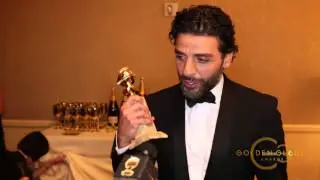 Oscar Isaac Winner Cam Interview - Golden Globes - 2016
