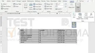 Convert the table which appears on the page into text. Set the symbol # as text delimiter.