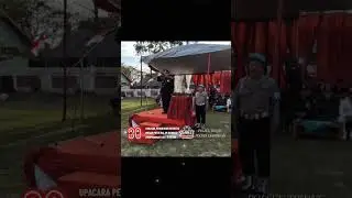 Kapolsek Tikung Bertindak sebagai Inspektur Upacara Penurunan Bendera Merah Putih