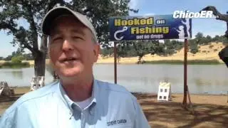 Steve Carson talks about the #Hooked on Fishing not on Drugs event as fish are planted at Horseshoe