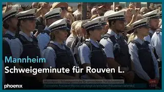 Kranzniederlegung und Schweigeminute f&uuml;r den get&ouml;teten Polizisten Rouven L. am 07.06.24
