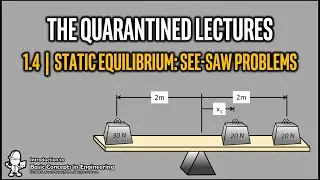 Quarantined Lectures 2020 | 1.4 | Static Equilibrium: See-Saw Problems