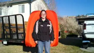Kassandra activating new ABS avalanche airbag.
