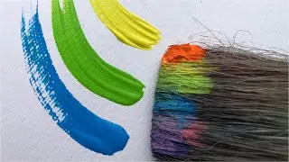 How to draw easy rainbow | easy acrylic tutorial painting