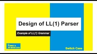 Design of LL(1) Parser | Solved University Question | Compiler Design
